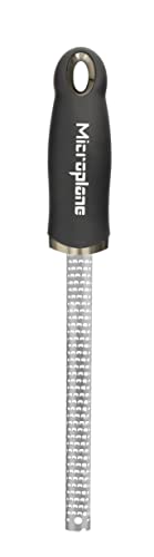 Microplane Grattugia Per Spezie In Acciaio Inossidabile Nero Pregiato Della Serie Premium Classic Per Noce Moscata, Cannella, Cioccolato, Noci E Chicc