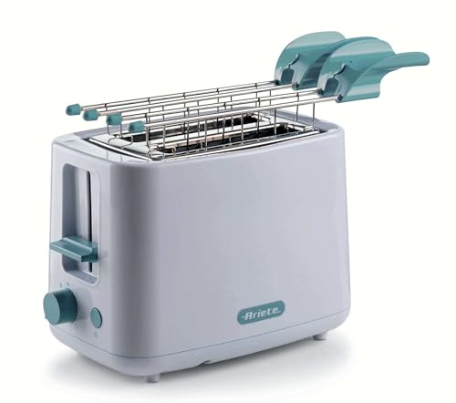 Ariete Tostapane Breakfast 157, Tostiera Con 7 Livelli Di Doratura, Espulsione Automatica, Vassoio Raccoglibriciole Estraibile, Pulsante Stop, Pinze I