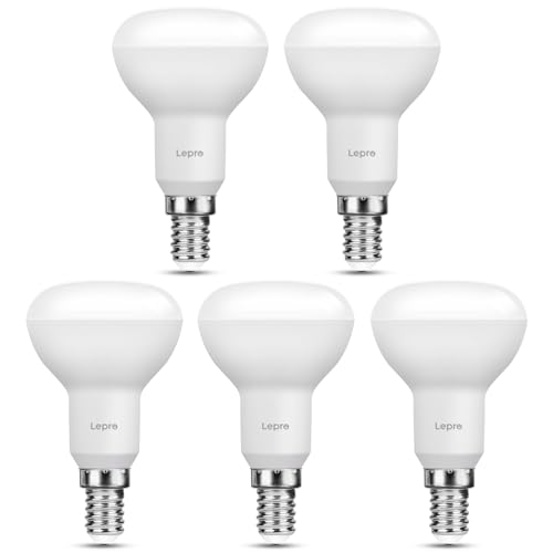 Lepro Lampadine Led E14 Lampada Riflettore R50, 4,9W Equivalenti A 40W, 2700K Luce Bianca Calda, 470 Lumen Non Dimmerabile Faretto Led E14, Angolo Del