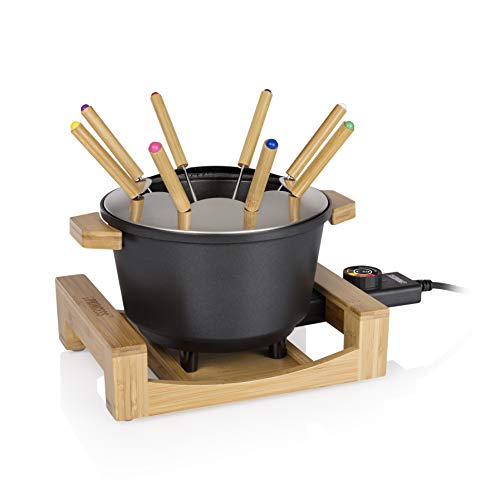 Princess 01.173025.01.001 Fonduta Pure Black, Alluminio Pressofuso, Ghisa