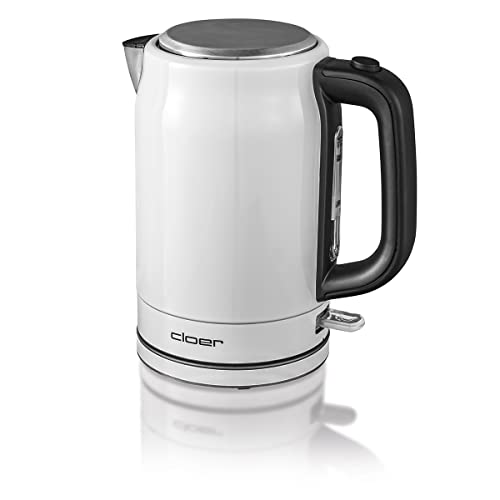 Cloer 4521 - Bollitore Elettrico In Acciaio Inox, 2200 W, Indicatore Del Livello Dell'Acqua, Protezione Da Asciugatura E Surriscaldamento, 1,7 Litri, 
