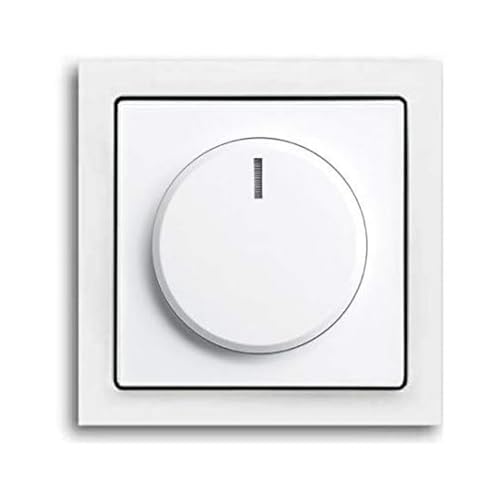 Ebrom® Set Completo Di Dimmer A Led + Telaio Busch Jäger 1721 – 184 K + Disco 6540 – 84 – 102 Future Linear Studio White Up Dimmer – Sezione Di Fase,