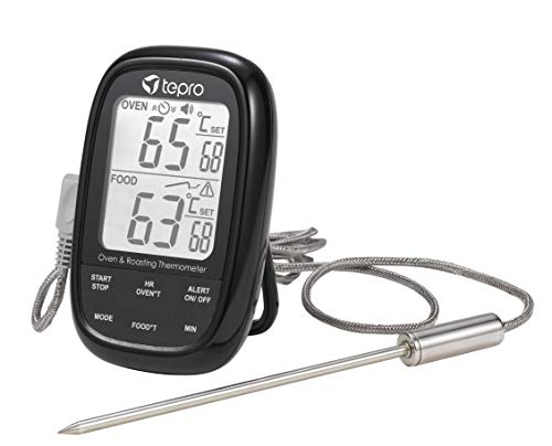 Tepro Accessorio Per Barbecue A Doppio Sensore Con 2 Sensori (1 Temperatura Nucleare, 1 Camera Di Cottura)