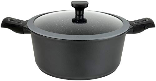 Gsw 167864 Easy Click - Pentola In Alluminio, Plastica, Vetro, Silicone, 28 Cm, Colore: Nero