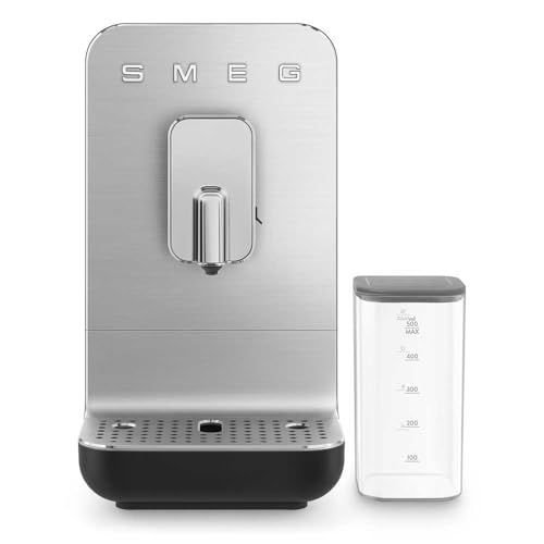Smeg, Macchina Da Caffè Espresso Automatica Bcc13Blmeu, Sistema Latte, Macinacaffè Integrato, Sistema Thermoblock, Serbatoio 1,4 L, Cassetto Raccoglig