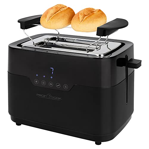 Proficook Tostapane 2 Fette Con Inserto Per Panino E Tostapane Extra Largo, Funzione Scongelamento, 7 Livelli Di Doratura Regolabili In Acciaio Inox,