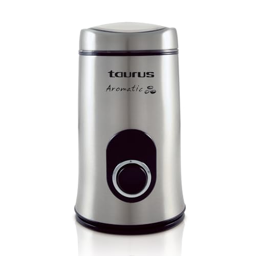 Taurus Aromatic - Macinacaffè. 150W. Serbatoio Per Caffè In Grani Da 50 G. Pulsante Di Azionamento. Lame E Contenitore In Acciaio Inox. Avvolgicavo. M