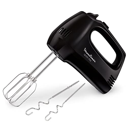 Moulinex Quickmix Hm3108 - Frullatore A Mano A Barre Da 300 W, 5 Velocità, Due Accessori Per Impastare O Frullare In Acciaio Inox, Pane, Pizza Fatta I