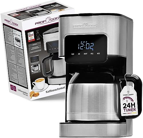 Profi Cook 501191 Pc-Ka 1191 - Macchina Da Caffè In Acciaio Inox, Capacità Tazze: 10 Caraffe Isolanti, 2 Pezzi