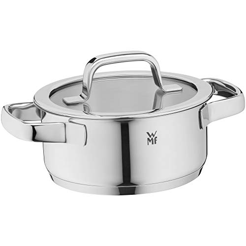 Wmf Compact Cuisine - Pentola Da 24 Cm, Coperchio In Vetro, 4,1 L, In Acciaio Inox Cromargan Lucido, Scala Interna, Impilabile, Per Induzione, Non Riv