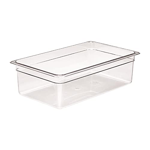 Cambro Camwear Food Pan, Plastic, Full Size, 6'' Deep, Polycarbonate, Clear, Nsf (6 Pieces/Unit) By