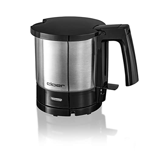 Cloer Bollitore Elettrico 4720, 2000 W, 7 Cups, 44 Decibel, Acciaio Inossidabile, Nero