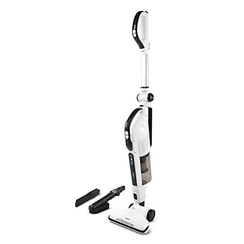 Polti Forzaspira Light&Clean, Scopa Elettrica Con Filo Senza Sacco, Tecnologia Ciclonica, Filtro Hepa, Spazzola Con Luci, Parcheggio Verticale, Bianco