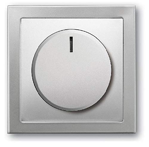 Ebrom® Set Completo Di Dimmer A Led 1001 + Telaio Busch Jäger Pur In Acciaio Inox 1721 – 866 K + Disco 6540 – 866 – 102 – Up Led Da Incasso – Sezione