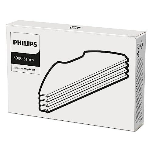 Philips Panni Lavaggio Per Robot Homerun Aqua Serie 3000 – 4 Pezzi, Lavabili E Riutilizzabili, In Microfibra, Compatibile Con Xu3000 E Xu3100 (Xv1430/