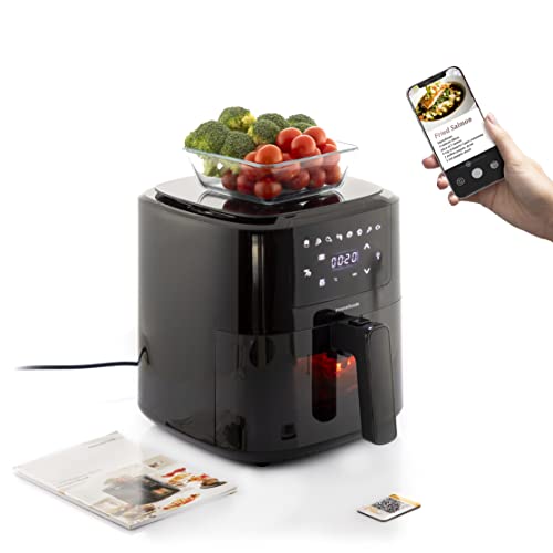 Innovagoods Fryinn Balance 5000 Friggitrice Ad Aria, 5 Litri, Acciaio Inossidabile, Nero/Lucido | 1500 W