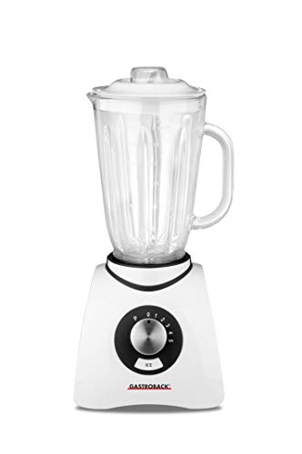 Gastroback 40898 Vital Basic, Con Funzione Ice-Crush Integrata, Potente Frullatore Motore Da 600 Watt, Plastica, 1,5 Litri, Bianco