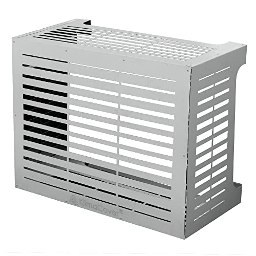 Divina Home Copricondizionatore Copertura Per Climatizzatore Linear M Bianco In Alluminio L86 X P44 X H68 Cm