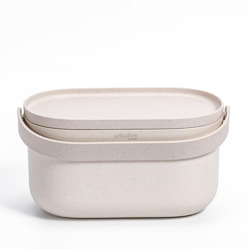 Plastia Urbalive Design - Pattumiera Biometrica Da Cucina,4 L,Con Coperchio,Piccolo Cestino Per Rifiuti Biologici Quotidiani,Lavabile In Lavastoviglie