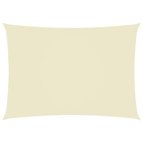 Vidaxl Parasole A Vela Ombra Tenda Da Sole Elegante Moderna Anti Uv Giardino Frangisole Terrazza Balcone Oxford Rettangolare 2,5X4,5 M Crema