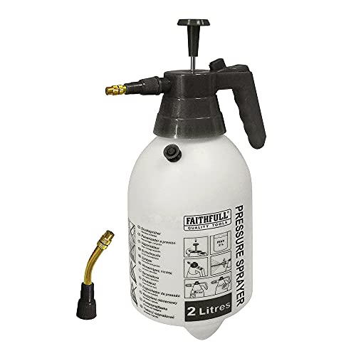 Faithfull Spruzzatore A Pressione Portatile Da Giardino Faispray2 Da 2 Litri Con Due Beccucci In Ottone