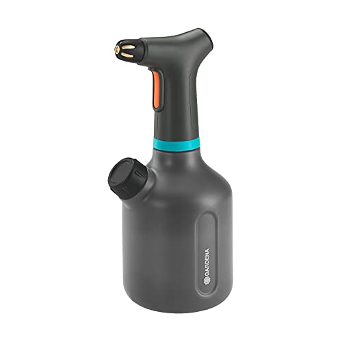 Gardena Easypump - Spruzzatore A Pompa, Turchese, Nero, Grigio, Arancione, 1 L Con Batteria