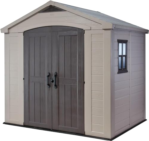 Keter Casetta Da Giardino, Factor 8X6, Grigia, 256,5 X 182 X 243H Cm