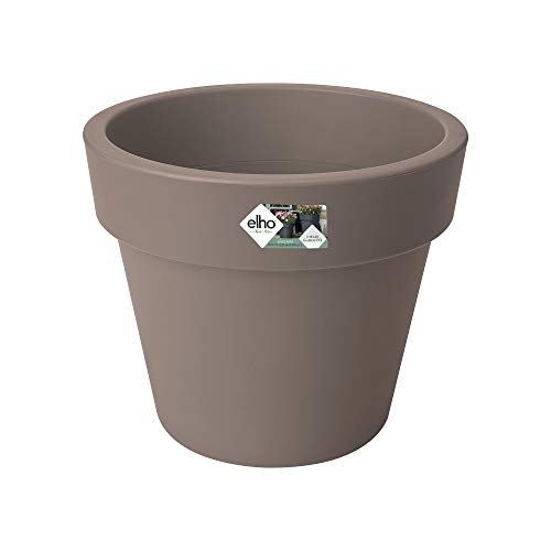 Elho Green Basics Top Planter 47 - Vaso Da Fiori Per Esterni, Ø 47,1 X 39,5 Cm, Colore: Grigio Talpa