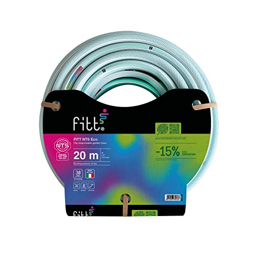 Fitt Nts Eco 1/2" (12,5 Mm) 20 M - Tubo Da Giardino Per Irrigazione, Robusto E Malleabile, Per Uso Intensivo. Più Leggero E Sostenibile