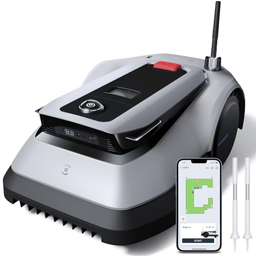 Ecovacs Goat G1-800 Robot Rasaerba, Delimita Confini Senza Fili E Zone Non Ingresso, Elusione Ostacoli Aivi 3D, Pianificazione Intelligente Percorso,