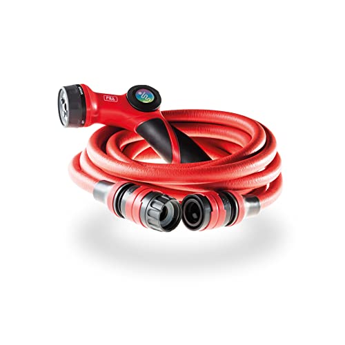 Fitt Yoyo Club 10M Tubo Estensibile Da Giardino Con Pistola Multigetto, Borsa Contenitore E Supporto Per Appenderlo