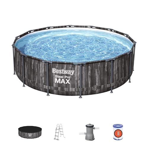 Bestway 5614Z Set Piscina Fuori Terra Steel Pro Max Rotonda Da 427X107 Cm