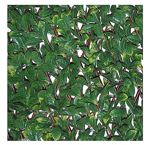 Tenax Siepe Artificiale Con Foglie 3D Su Traliccio Estensibile In Salice, 200 X 4 X 100 Cm, Verde
