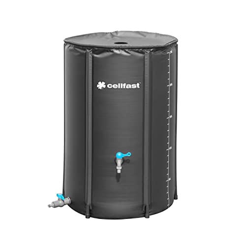 Cellfast Serbatoio Dell'Acqua Piovana Pieghevole, Maneggevole, Leggero, Facile Da Montare, Cerniera, Alta Qualità, Capacità 250 L