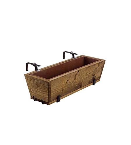 Metallurgica Buzzi Flr55 Portavaso Da Balcone, 55 X 22 X 18 Cm, Nero