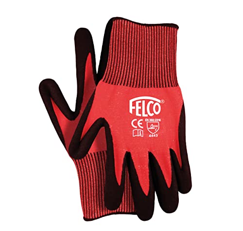 Felco Guanto Da Giardino Modello 701, Taglia L, Nero/Rosso