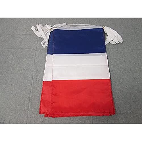 Az Flag Ghirlanda 12 Metri 20 Bandiere Francia 45X30Cm - Bandiera Francese 30 X 45 Cm - Festone Bandierine