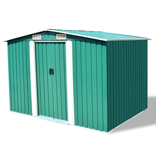 Vidaxl Capanno Per Attrezzi Verde Capannone Casetta Utensili Rimessa Giardino