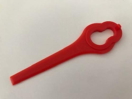 Alm Aldi Ferrex Fe220 - Lame Per Decespugliatore In Plastica, Confezione Da 10, Colore: Rosso