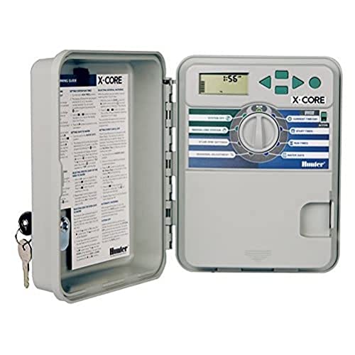 Hunter Irrigazione Computer, X Core 601 6 Stazioni, Grigio, 25 X 17 X 9 Cm, Na376
