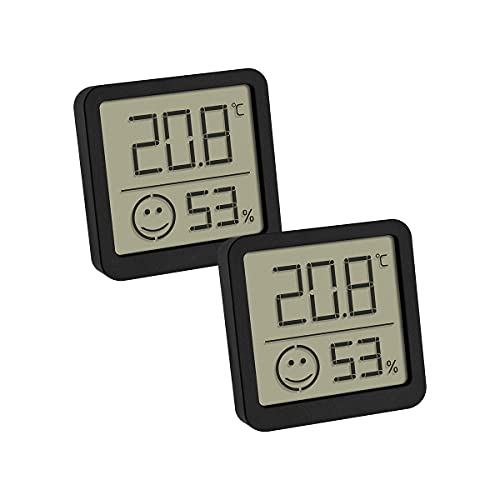 Tfa Dostmann Termoigrometro Digitale Tfa Dostmann, Set Di 2, 30.5053.01.02, Con Zona Di Comfort Per Un Clima Interno Sano, Visualizzazione Della Tempe