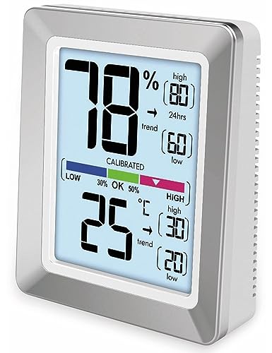 Technoline Ws9460 - Pannello Frontale Moderno Con Display A Colori, Sensore Touch Per Illuminazione, Colore: Argento, 73 X 89 X 27 Mm
