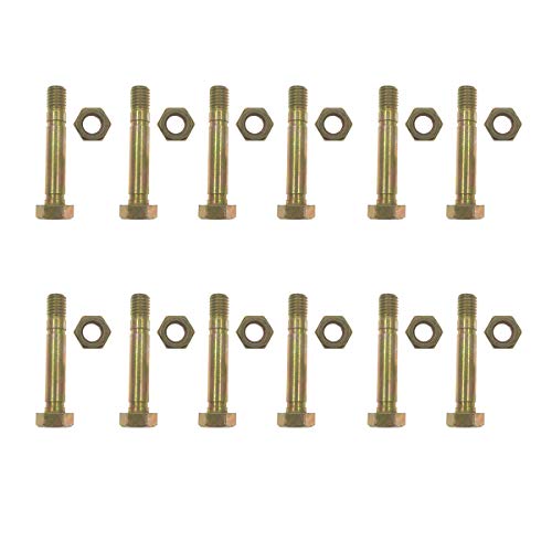 Cancanle Confezione Da 12 Spine E Dadi Di Sicurezza Per Rotary 5575 Per Ariens 52100100, Lunghezza 5,2 Cm