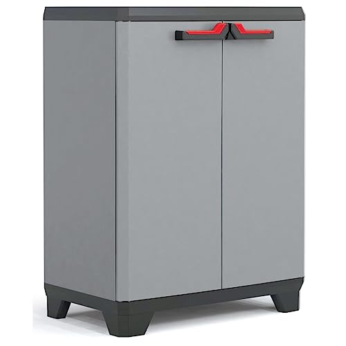 Keter Armadio Basso Stilo, 1 Ripiano Regolabile, Grigio Scuro, 68X39X90 H Cm