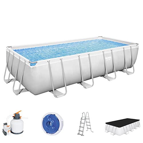 Bestway Power Steel Framepool - Set Completo Con Struttura Per Piscina, 549 X 274 X 122 Cm, Colore: Grigio