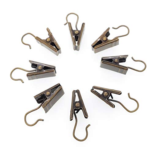 Coideal Confezione Da 100 Clip Per Tende In Metallo Bronzo Con Ganci, Per Feste, Foto, Camera Da Letto, Bagno, Decorazione Per La Casa, Artigianato Ar