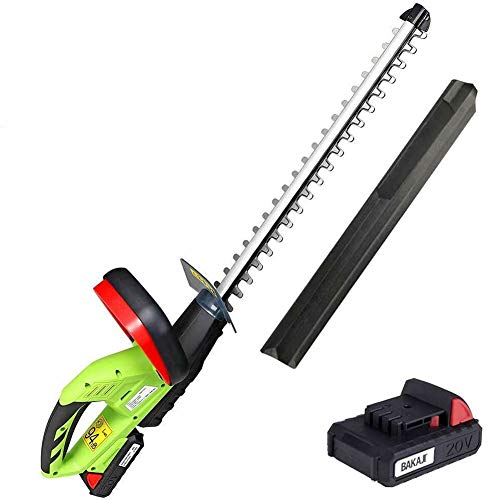 Bakaji Tagliasiepi Elettrico A Batteria Ricaricabile Agli Ioni Di Litio 20V 2Ah Sega Elettrica Tagliabordi Decespugliatore Giardino Lame In Acciaio In