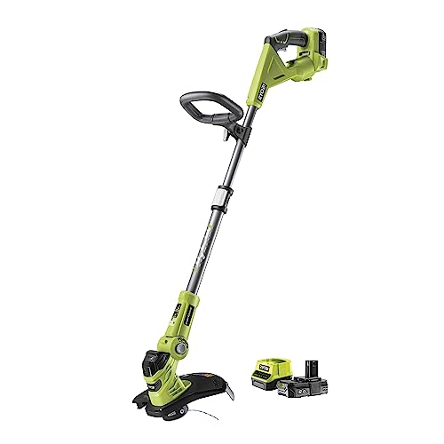 Ryobi Rlt1831H20F, Tagliabordi Ibrido A Batteria 18V, Diametro Di Taglio Regolabile, Avanzamento Del Filo Automatico, 1 Batteria Al Litio 2.0Ah + Cari