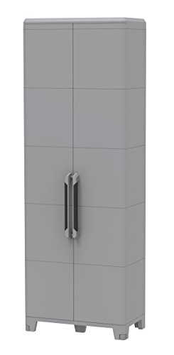Terry, Transforming Modular 5, Armadio Multifunzionale Alto, Da Esterno Interno, Due Ante. Materiale: Plastica, Dimensioni: 78X43,6X225,8 Cm