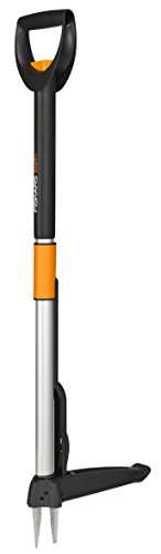 Fiskars Smartfit Estirpatore Telescopico, Asta In Acciaio Inossidabile/Impugnatura In Plastica, Nero/Arancione, Lunghezza: 1-1.19 M, 1020125